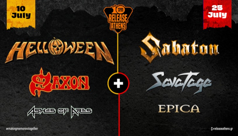 Release Athens 2026: Προσφορά διημέρου / Helloween + Sabaton / Savatage