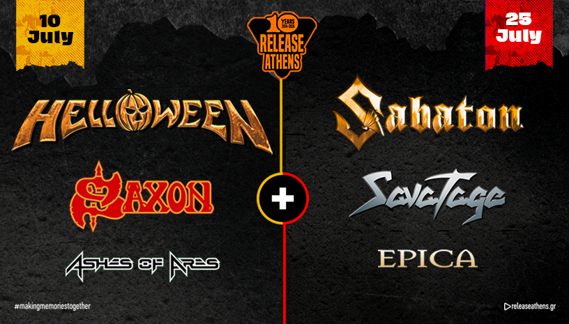 Release Athens 2026: 2-Day Offer / Helloween + Sabaton / Savatage