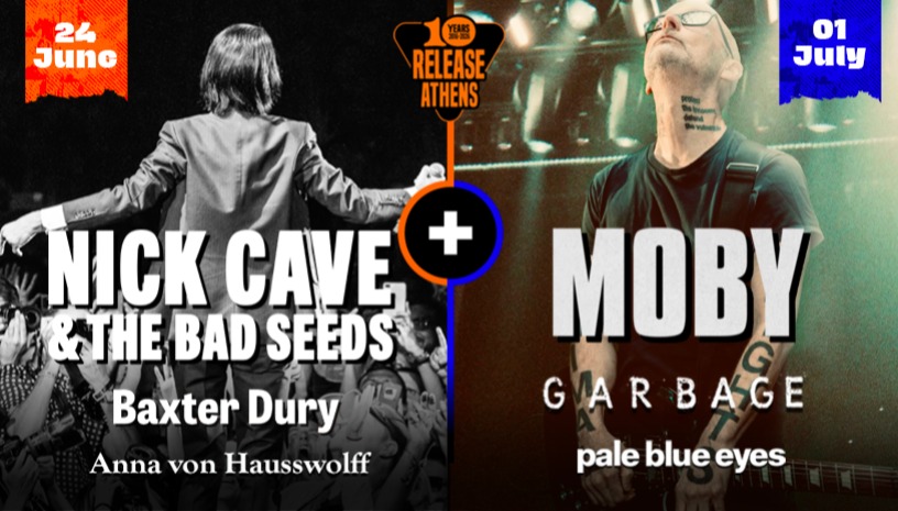Release Athens 2026: Προσφορά διημέρου / Nick Cave & The Bad Seeds + Moby