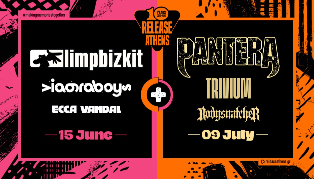 Release Athens 2026: Προσφορά διημέρου / Limp Bizkit + Pantera